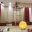 Одежда сцены в красном цвете из негорючей ткани для музыкальной школы Белгорода.