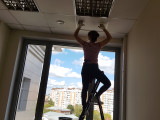Римские шторы в офис руководителя КВАДРО 1