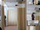 Антистатические тканевые перегородки-шторы на петлях с липучкой Скатертный пер. Москва 12